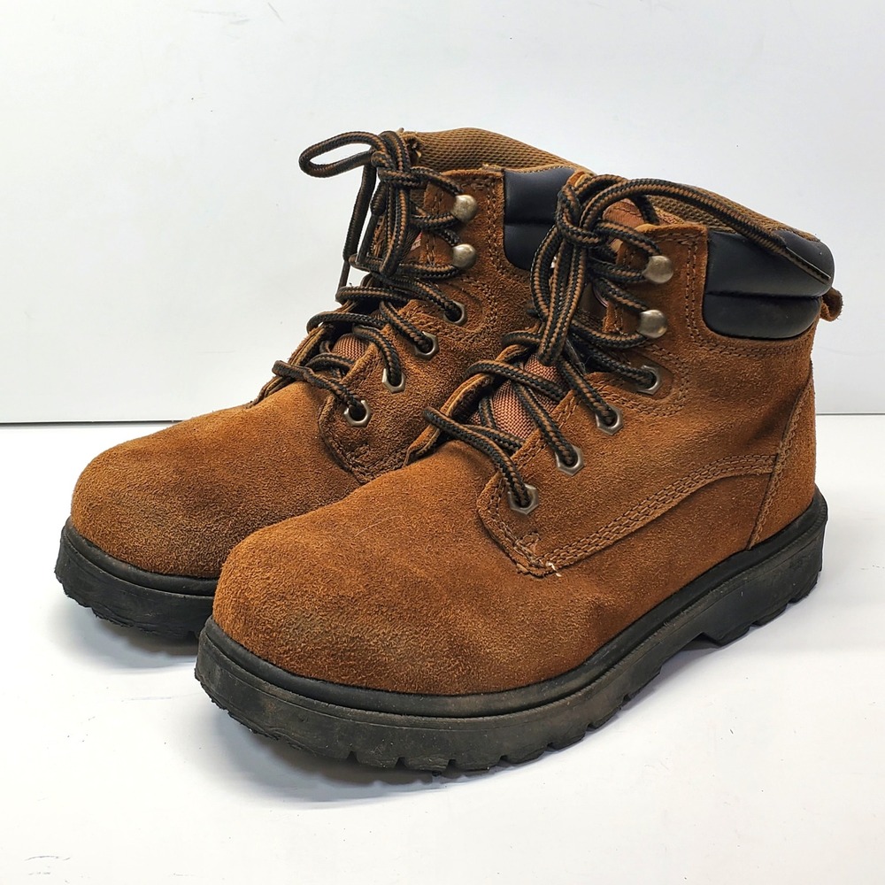 Brahma Men's Work Boots Men's Size 6 Brown Suede Leather Lace Up Padded Collar